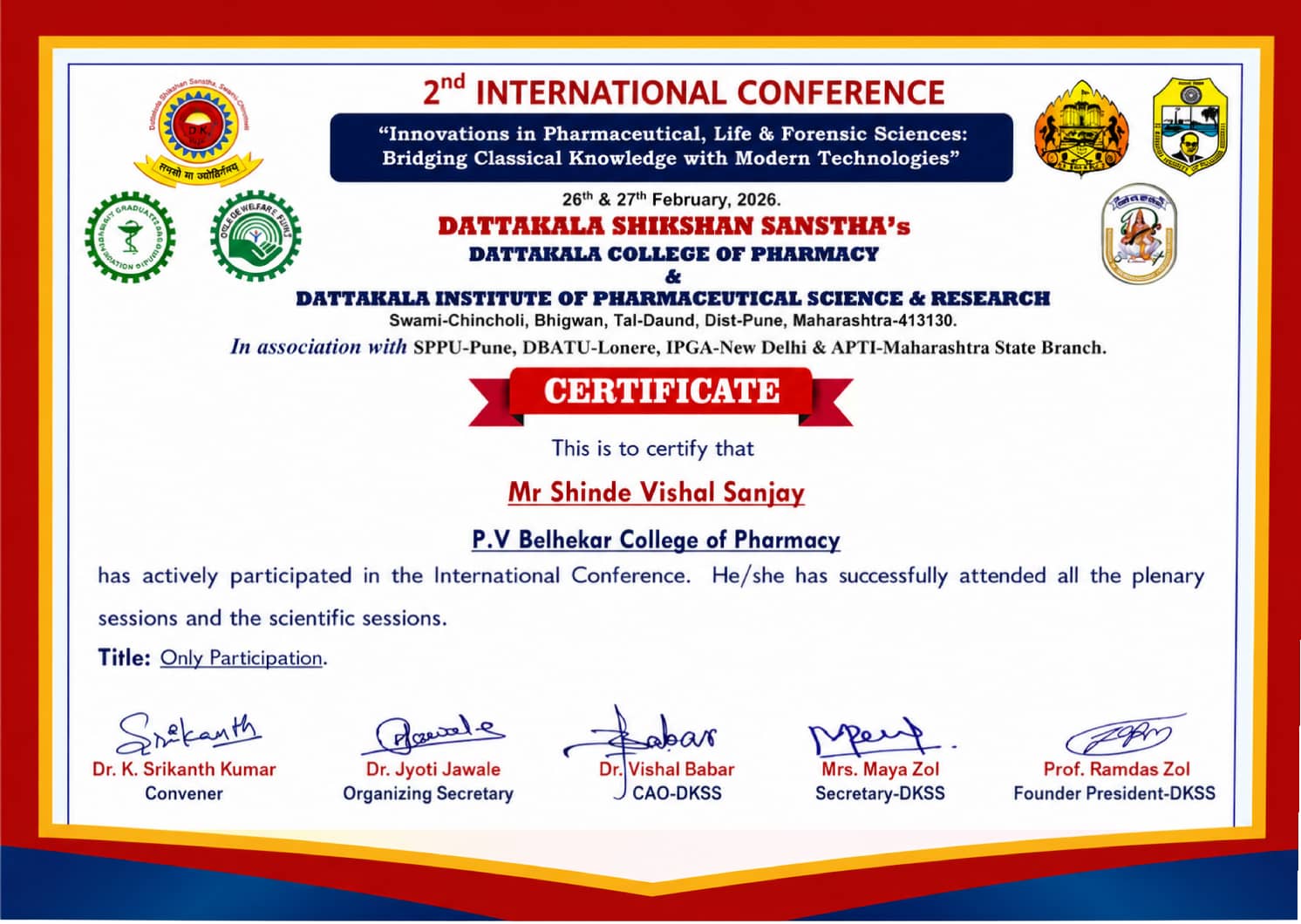 Faculty Certificate 3