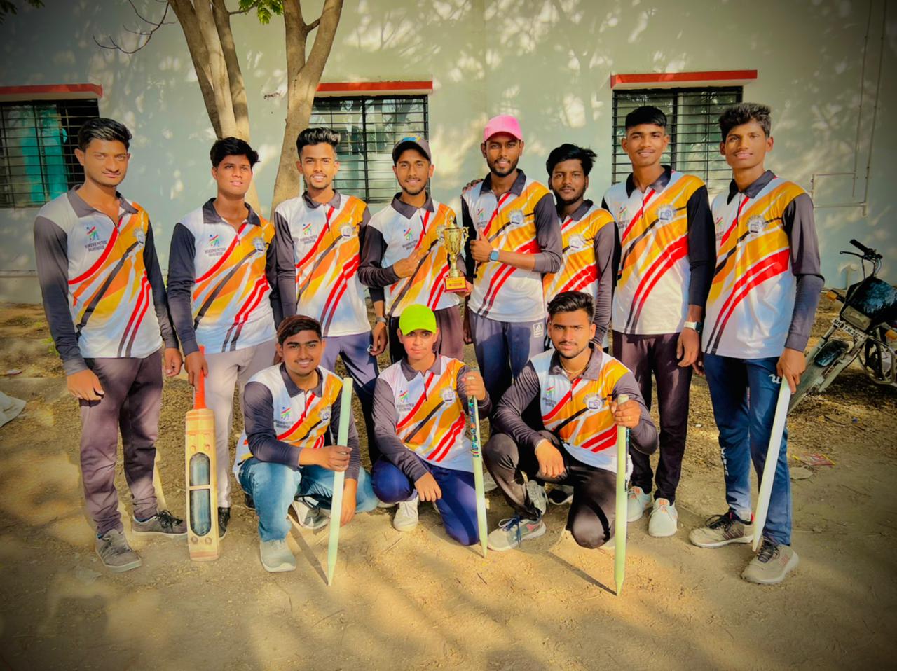 Students participating in a race on Annual Sports Day
